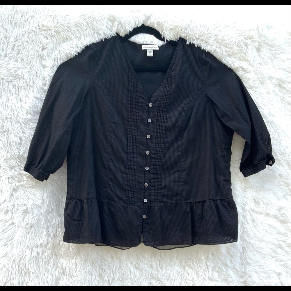 Coldwater Creek black blouse. Size 1x (18).
